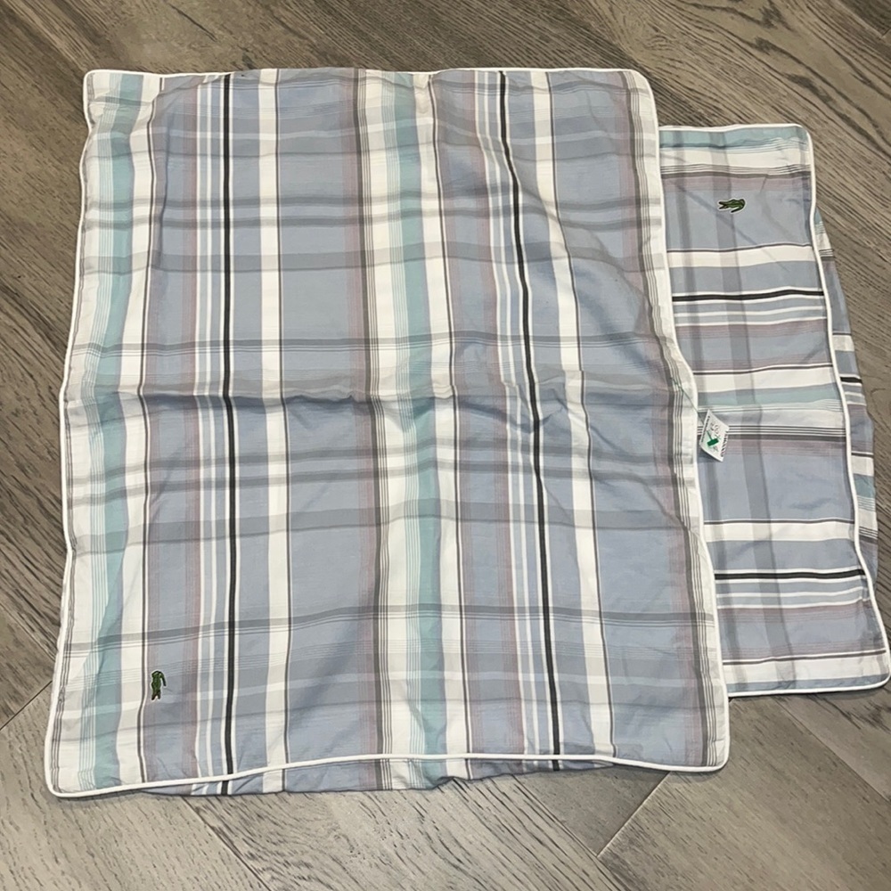 LACOSTE Brand Checkered Pillows